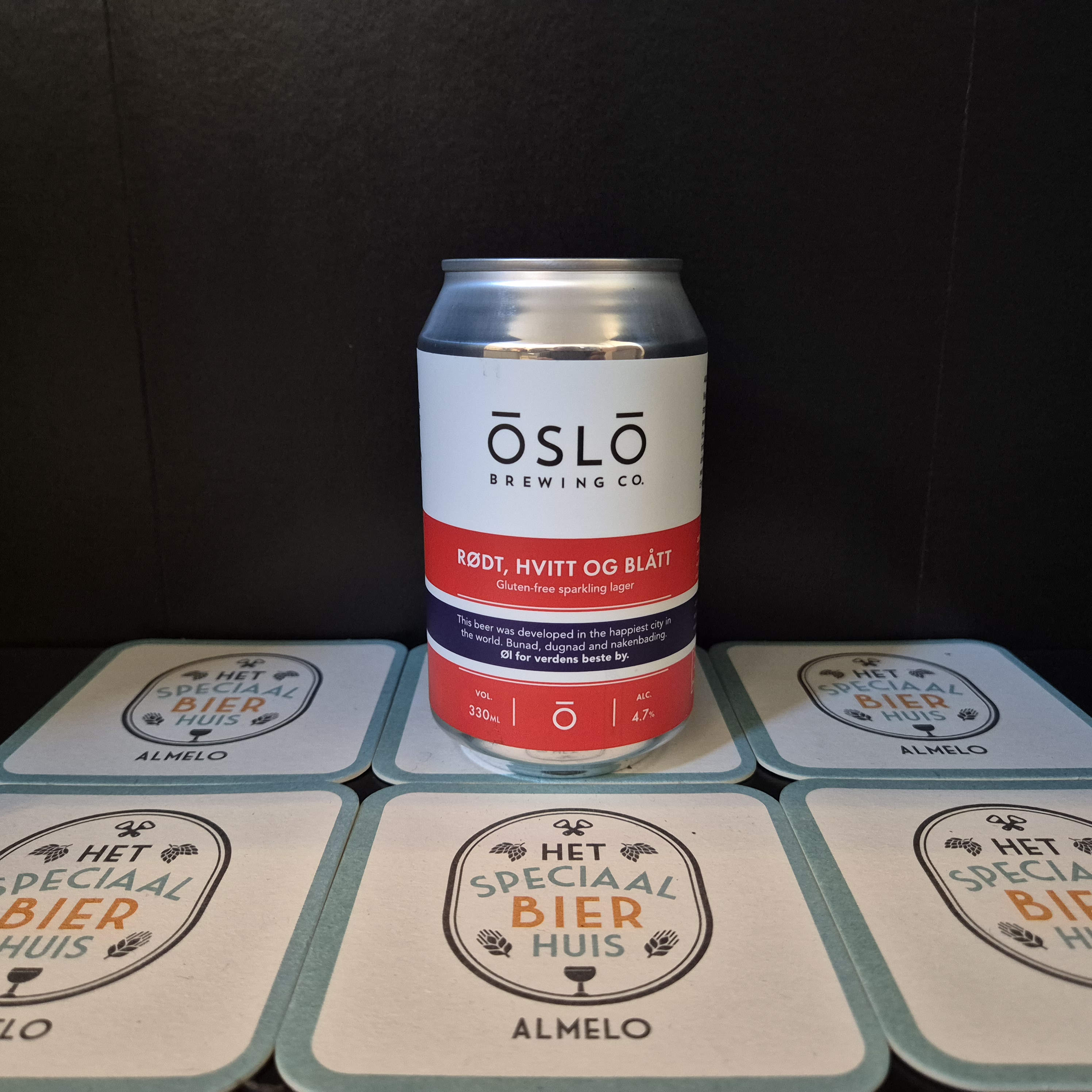 Oslo Brewing Rodt, Hvitt Og Blatt Lager - 330ml - 4,7%