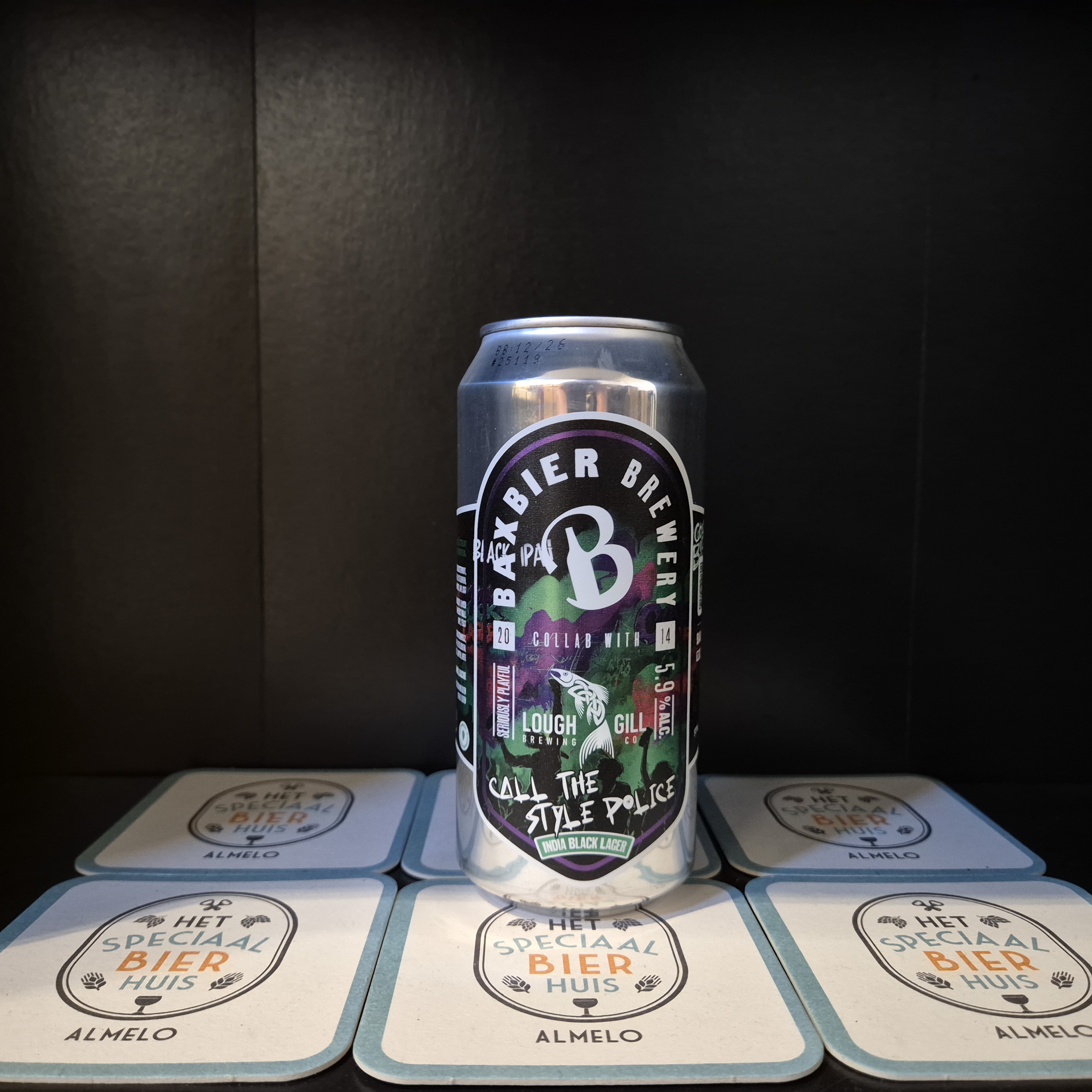 Baxbier Collab Lough Gill Call The Police India Black Lager - 440ml - 5,9%