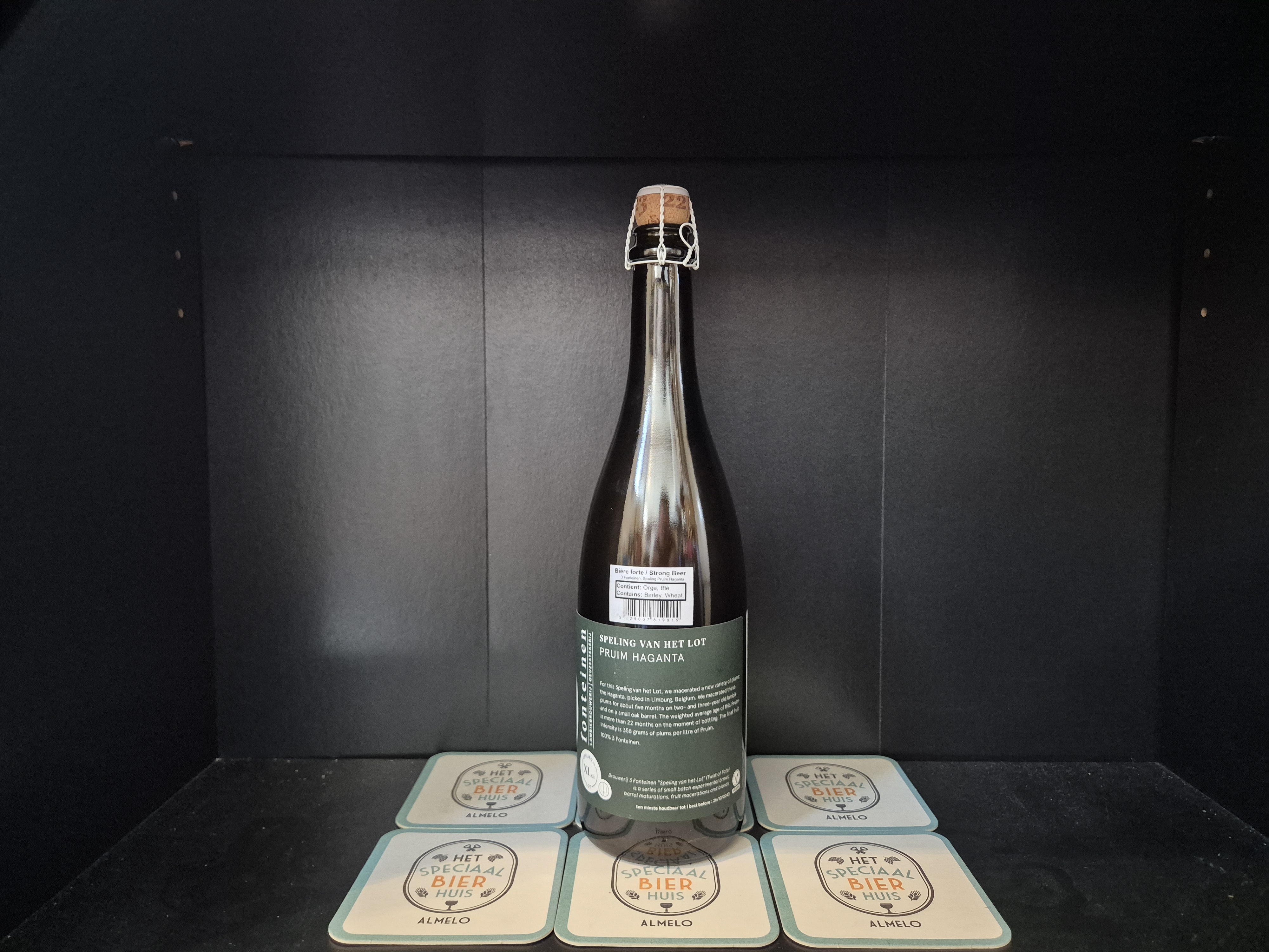3 Fonteinen Speling van het Lot XI.xii Plum Haganta Lambiek - 750ml - 6,2% - Afbeelding 2