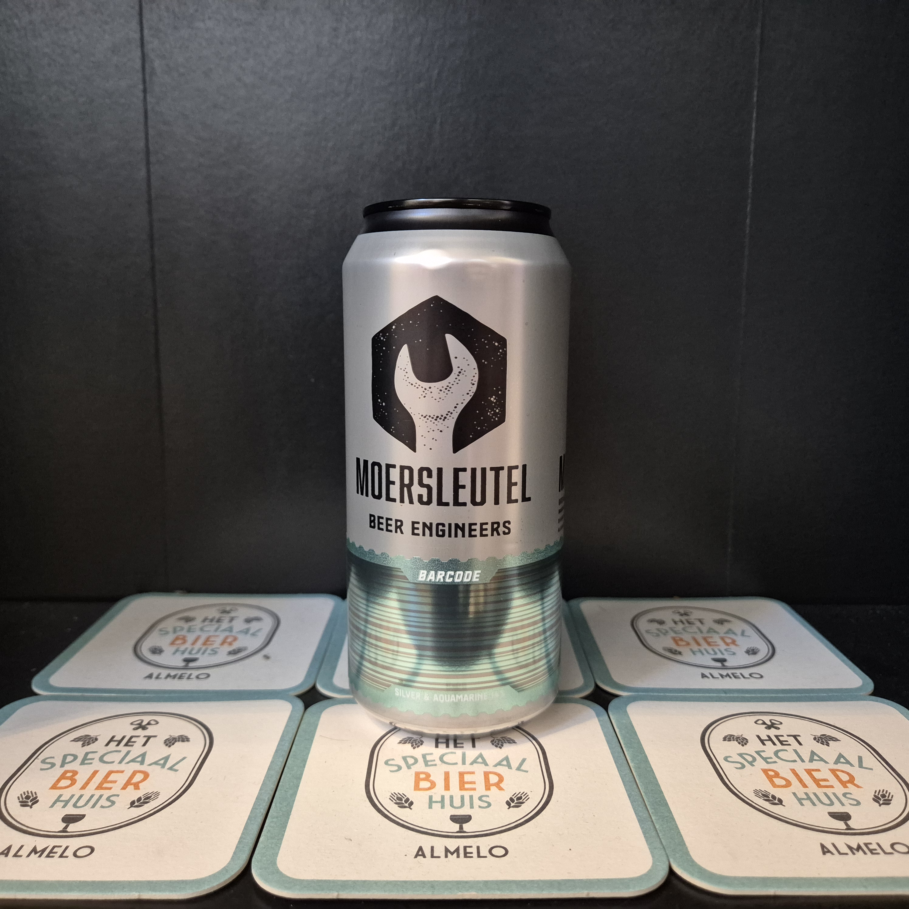 Moersleutel Barcode Silver & Aquamarine Barrel Aged Imperial Stout - 440ml - 14%