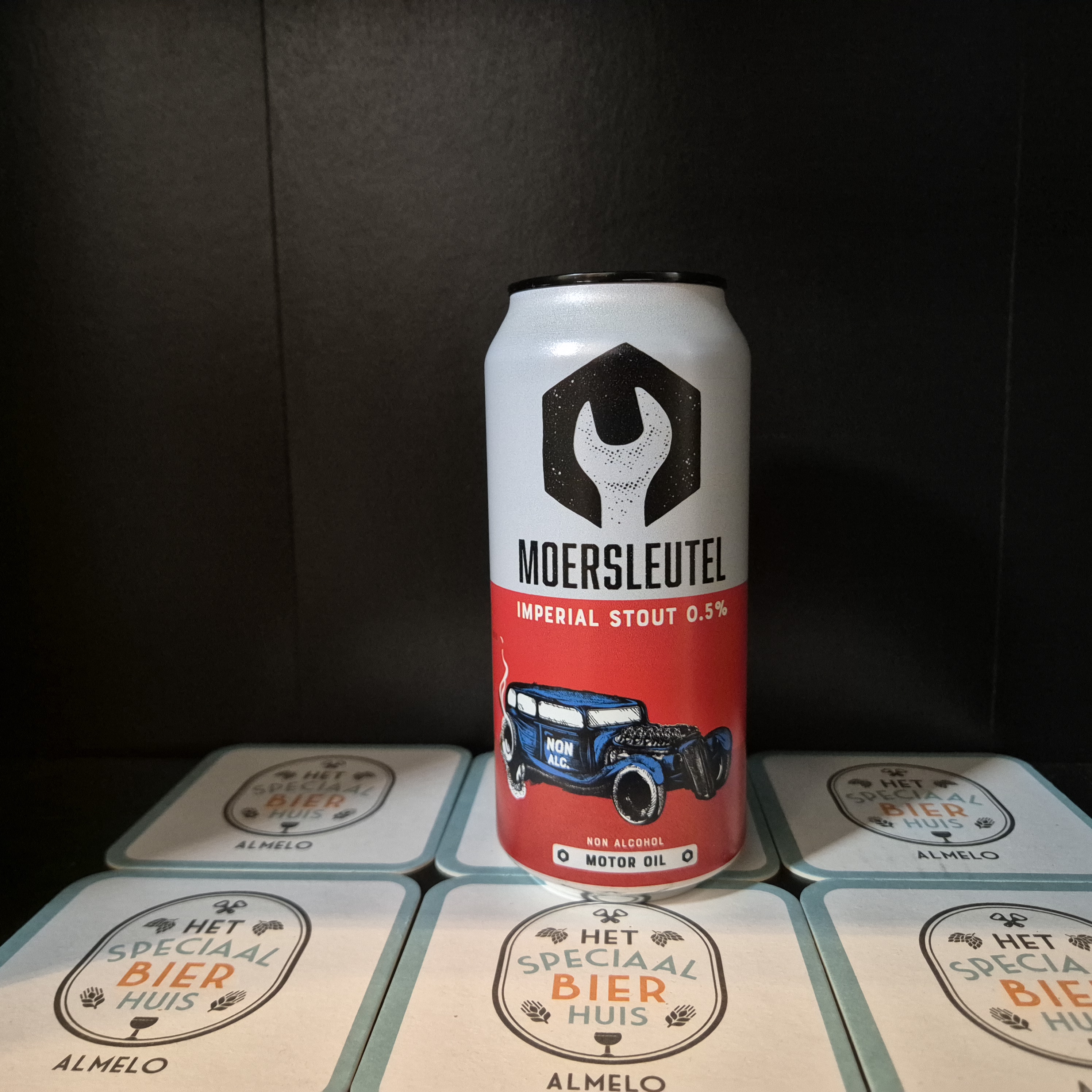 Moersleutel Motor Oil Imperial Stout Alcoholvrij - 440ml - 0,5%